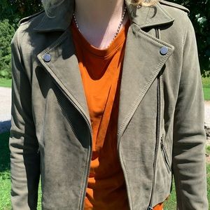 Lucky Brand- Never Worn Green Authentic Leather Jacket with Tags